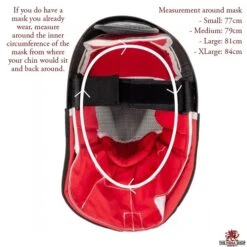 Red Dragon HEMA Tournament Fencing Mask - 1600N -Fencing Shop 1600n measure 1