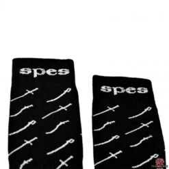 SPES Short Socks (Black & White) -Fencing Shop spes short socks 2 pairs 1