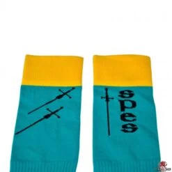 SPES Short Socks (Orange & Blue) -Fencing Shop spes short socks 2 pairs 1 1