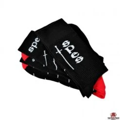 SPES Short Socks (Black & White) -Fencing Shop spes short socks 2 pairs 1