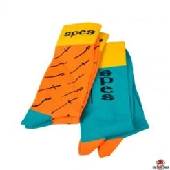 SPES Short Socks (Orange & Blue) -Fencing Shop spes short socks 2 pairs 2